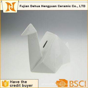 Papercrane Shape White Ceramic Coin Bank for Sale